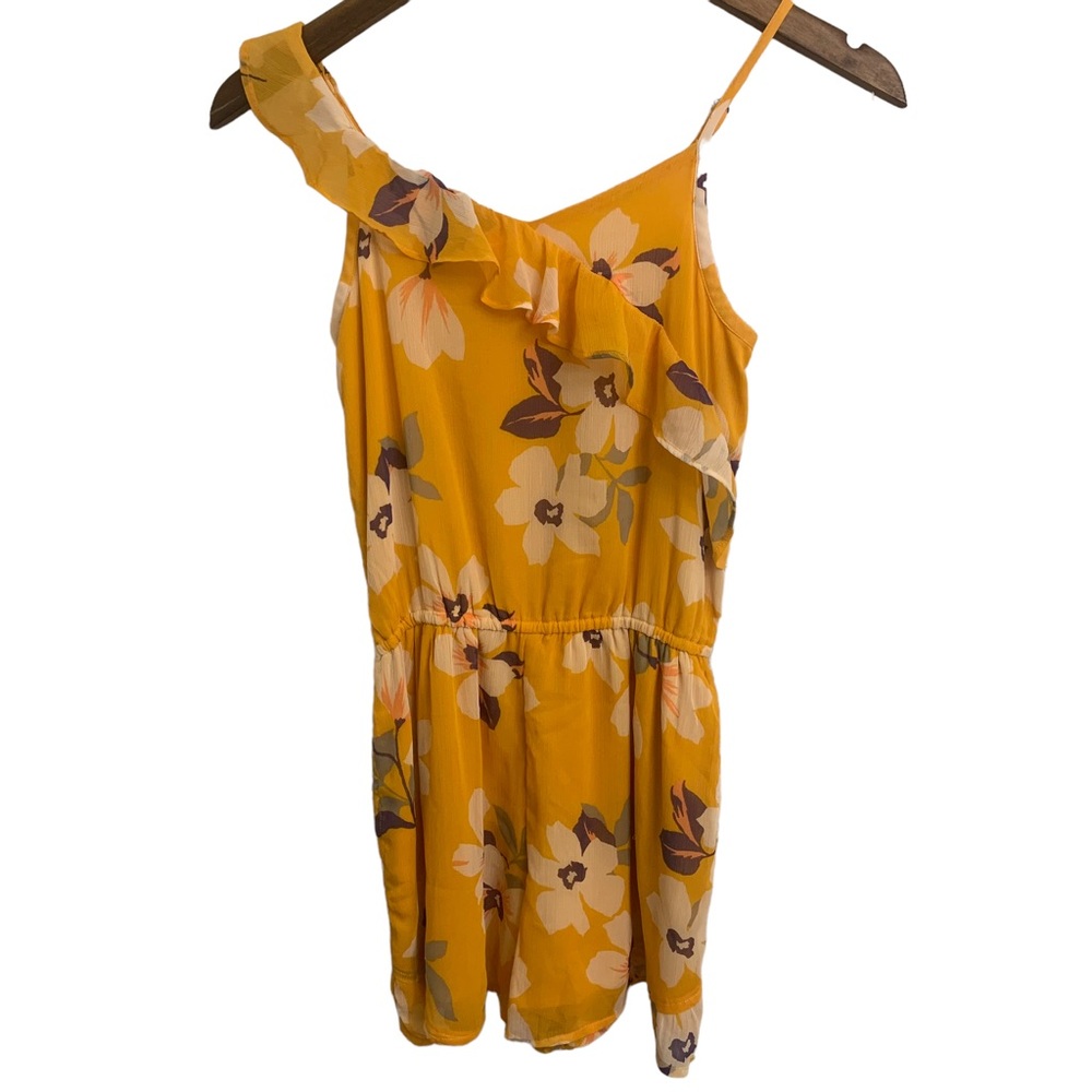 Abercrombie Kids Floral Romper Size 11/12 Pockets